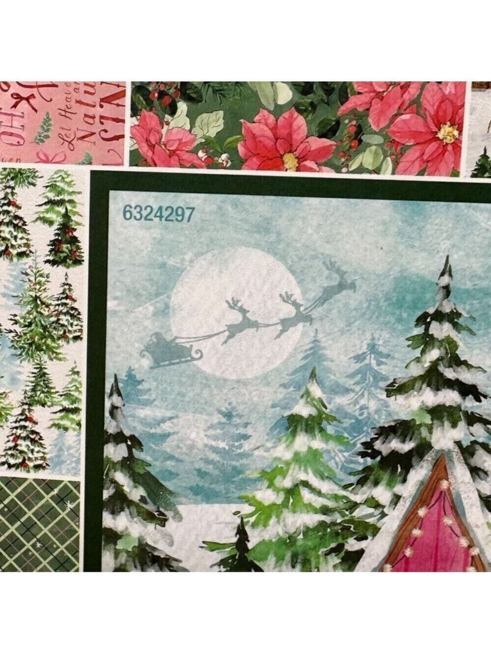 Christmas Holiday Wonderland Scrapbook Paper Pad 8.5x11 Craft Supply 60 Sheets - Picture 3 of 16